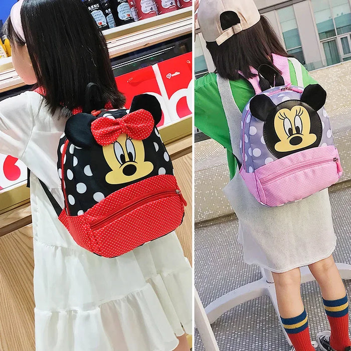 5 Style Disney Cartoon Backpack For Baby Boys Girls Minnie Mickey Mouse Children Lovely Schoolbag Kindergarten Kids Toys