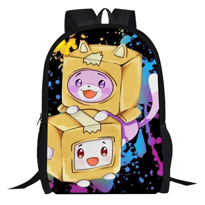 LankyBox Anime Cartoon Cartoon Surrounding Children's School Bag Primary and Middle School Students Backpack Large Capacity