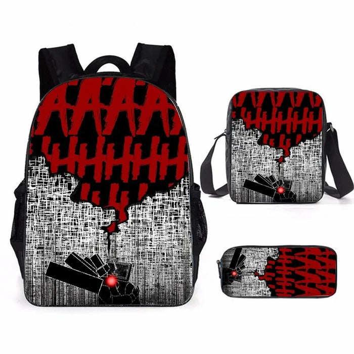 3PC-Set Skibidi Toilet Children's Backpack Boy School Bag for Teenage Backpack Anime Boys Girls Anime Cartoon School Bag Mochila