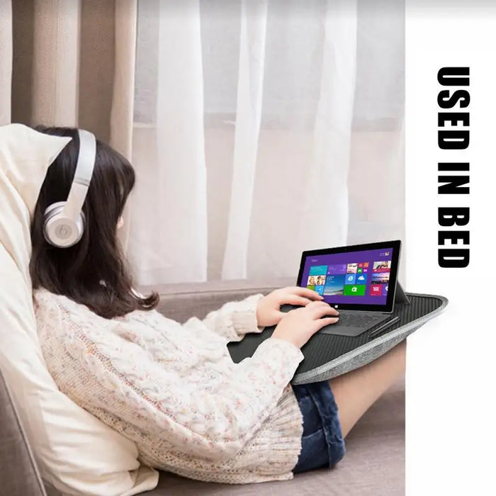 Lap Top Tray For Lap Lapdesk For Laptop With Soft Pillow Cushion Writing Padded Tray With Handle For Work And Game On Couch