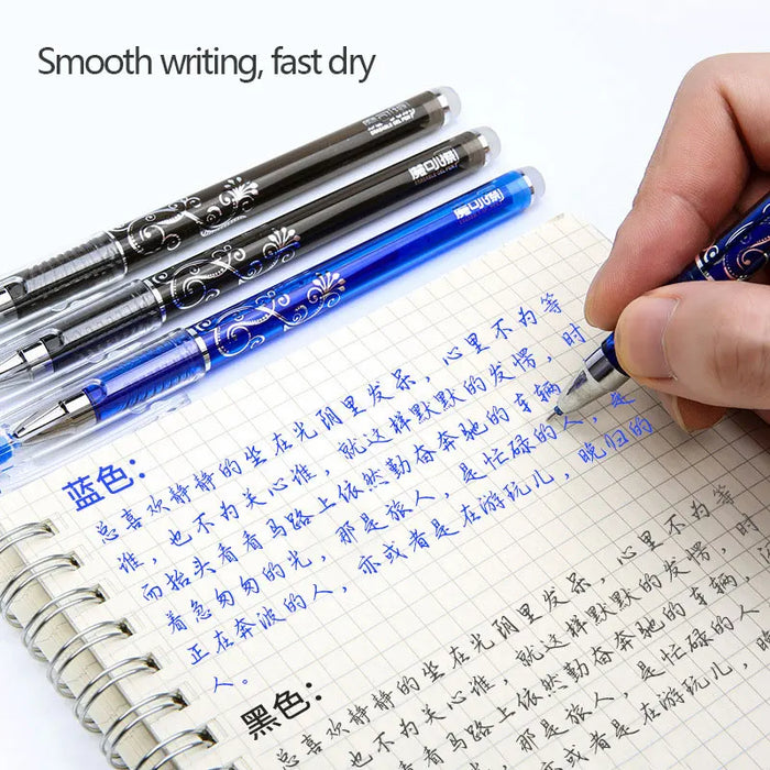 Erasable gel pens set 0.5 mm Fine point blue kawaii ballpoint pen for writing Korean Stationery Office school supplies