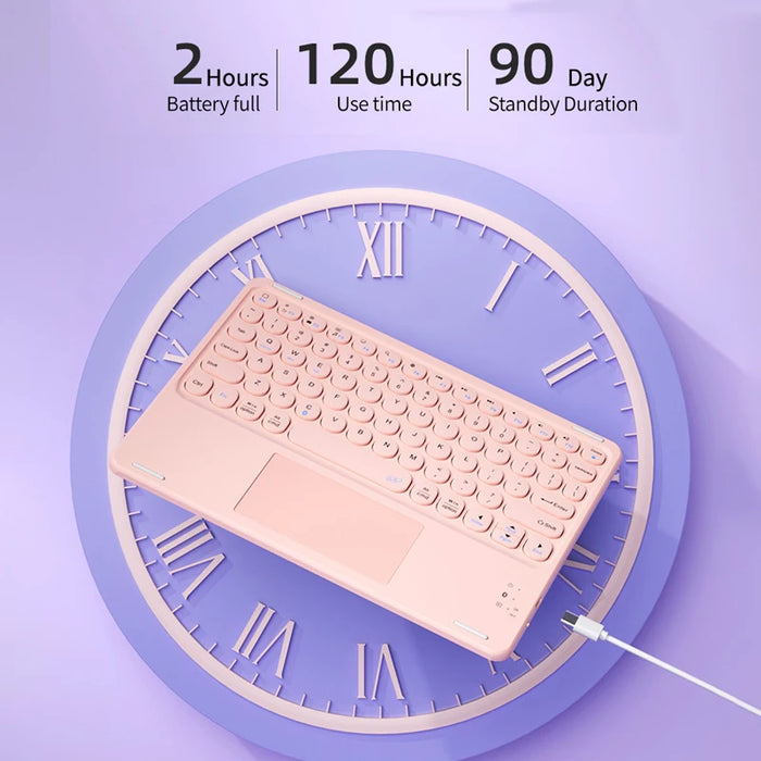 Aigo T100 Bluetooth Wireless Keyboard Rechargeable Touchpad Keyboard For Xiaomi Samsung Huawei Android iOS Windows Mini Keyboard