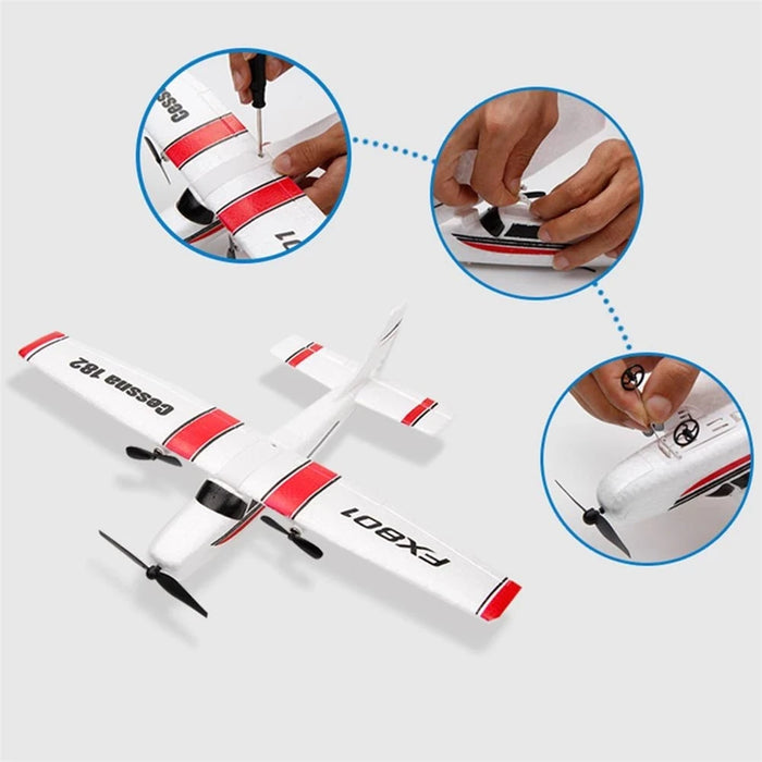 FX801 RC Plane EPP Foam 2.4G 2CH RTF Remote Control Wingspan Aircraft Fixed Wingspan Airplane Toys Gifts for Children Kids