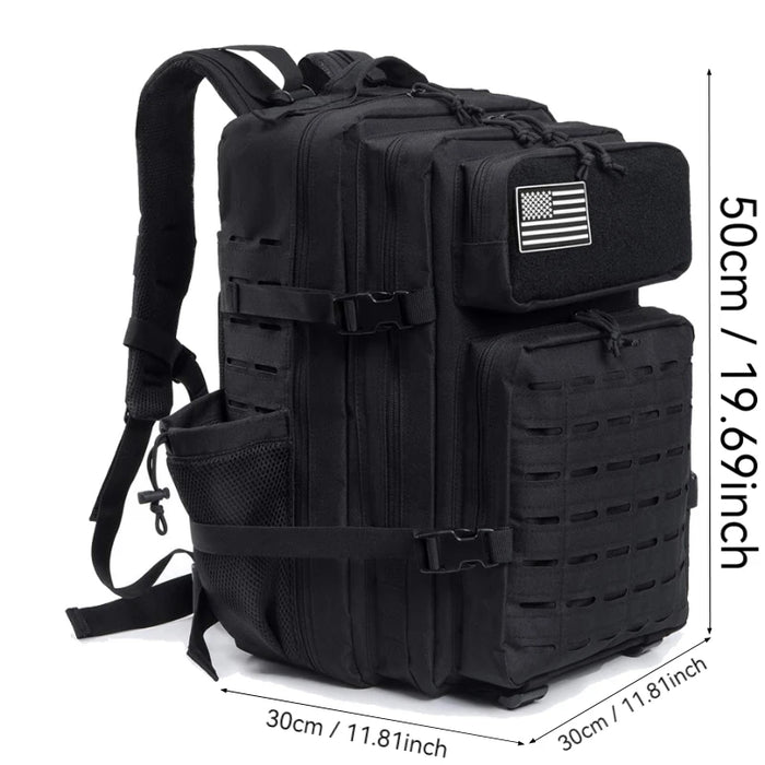 45L Tactical   Backpack Large Army 3 Day Outdoor  Pack Molle Bag Backpacks With Bottle Holder