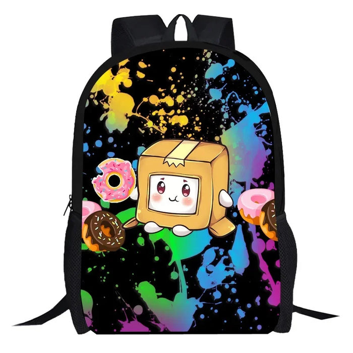 LankyBox Anime Cartoon Cartoon Surrounding Children's School Bag Primary and Middle School Students Backpack Large Capacity