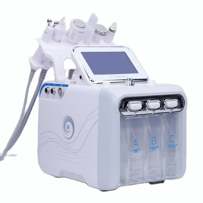 Multifunction Skin Care Device 7 in 1 Anti Aging Small Bubble H2O2 Hydrogen Oxygen Jet Beauty Machine with Led Mask for Home Use