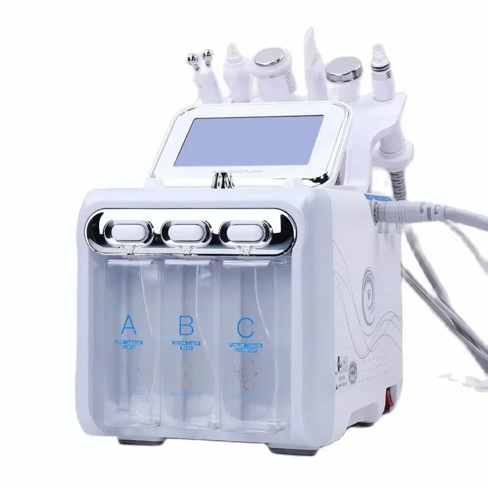 Multifunction Skin Care Device 7 in 1 Anti Aging Small Bubble H2O2 Hydrogen Oxygen Jet Beauty Machine with Led Mask for Home Use