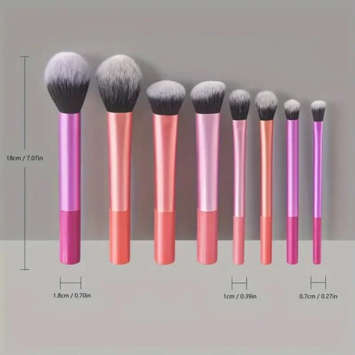 8pcs Makeup Brush Kit Soft Synthetic Hair Make Up Brushes Foundation Blush Eyeshadow Cosmetic Makeup Tools