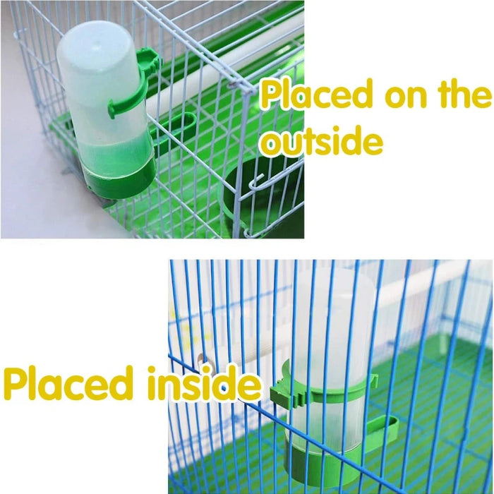 1pcs Water Dispensers for Bird Cages Sparrows Parrots Budgies Cockatiels and Lovebirds Bird Feeder and Waterer with Clips