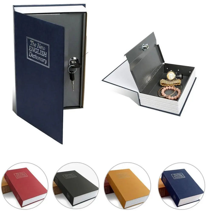 Dictionary Hollow Book Safe Diversion Secret Stash Booksafe Lock & Key Piggy Bank Home Hide Jewelry