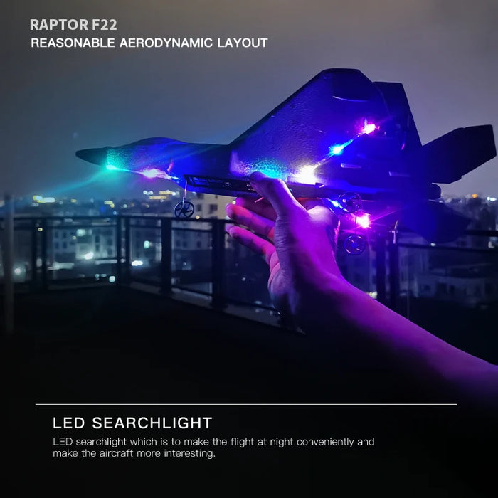 2024 New F22S 2.4G 4CH 3D6G RC Airplane Raptor F22 Warplane WLtoys A180 Upgrade Version LED Light With Gyroscope Out Door Toys