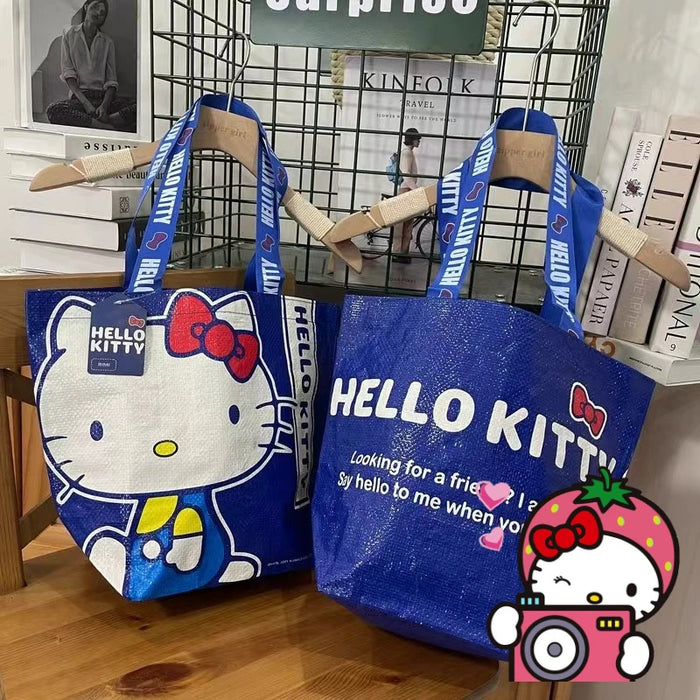 Cartoon Anime Tote Bag Cute Hellos Kittys Purse for Girls Snack Storage Bags Student High-capacity Shopping Bag Outdoor Gifts