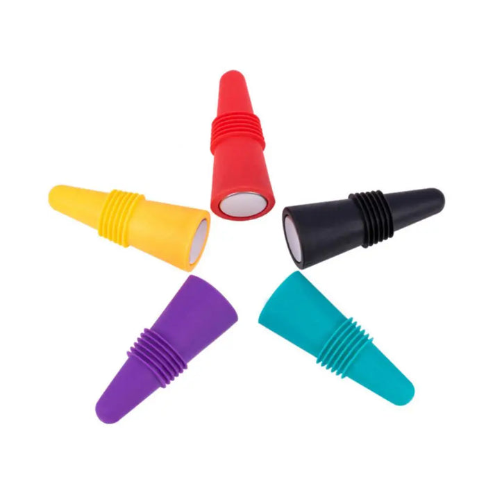 Silicone Wine Bottle Stopper Beer Stopper Cork Sparkling Leak Proof Champagne Bottle Sealer Stoppers Wine Bar Cocina