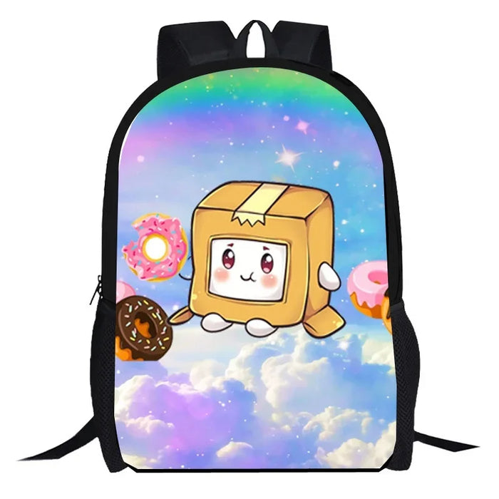 LankyBox Anime Cartoon Cartoon Surrounding Children's School Bag Primary and Middle School Students Backpack Large Capacity