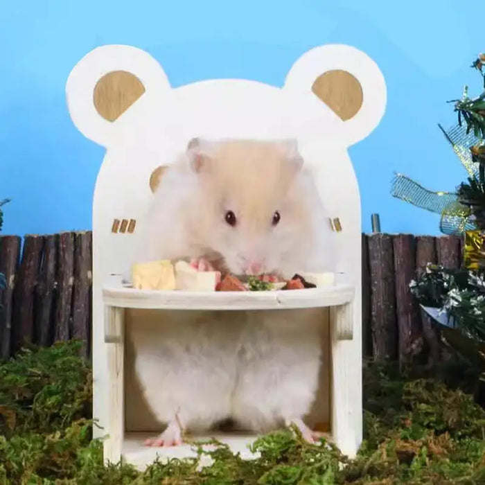 Small Hamster Chair Small Animal Dining Chair House Photo Props Habitat Decor Tray Included Handmade Wooden Chair For Home