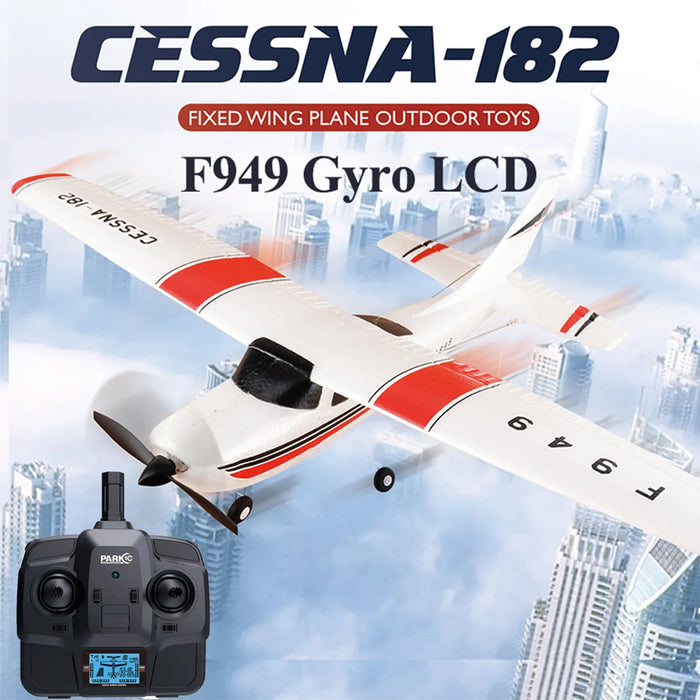 WLtoys 2.4G F949 LCD Version RC Airplane Cessna 182 3D6G 3Ch Fixed Wing Plane Outdoor Drone RTF With Gyroscope And Night Gift