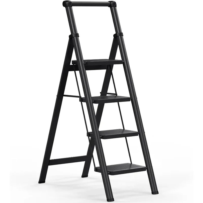 Ladder  4 Step Ladder, 4 Step Stool Folding Step Stool with Handrails, Sturdy  Stool for Adult, Ladders 500LBS