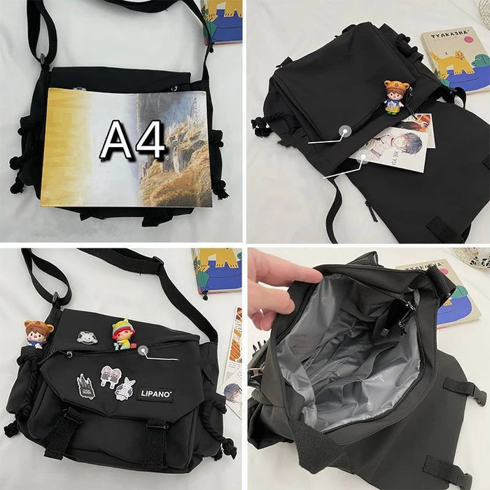 New Nylon Handbags Shoulder Bag Large Capacity Crossbody Bags for Teenager Girls Men Harajuku Messenger Bag Student School Bags