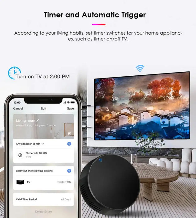 Tuya Smart WiFi Universal IR Remote Control Smart Home Infrared Controller With Learning Function Work With Alexa Google Etc