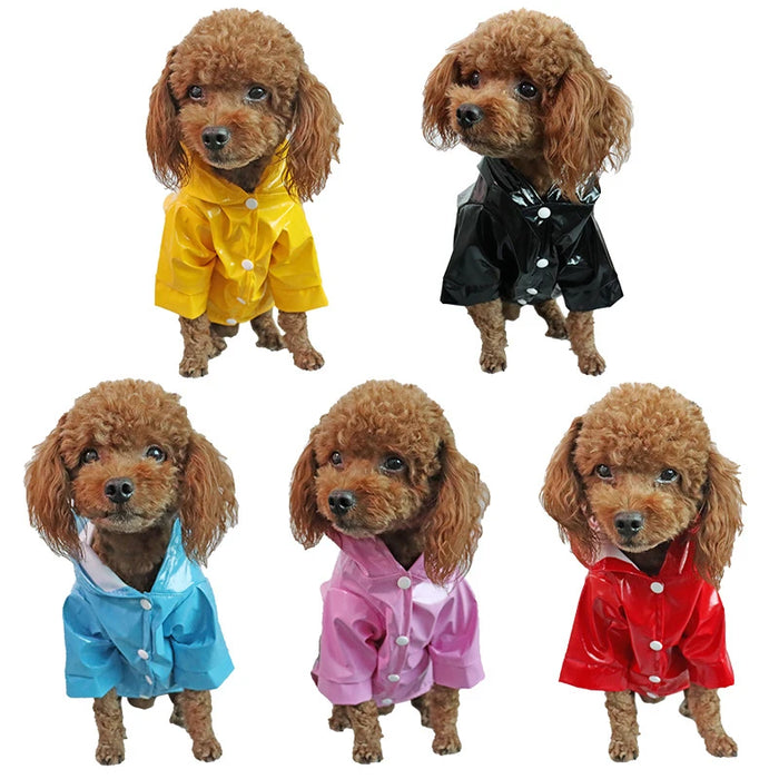 Summer Outdoor Puppy Pet Rain Coat Hoody Waterproof Jacket PU Raincoat for Dogs Cats Apparel Clothes Wholesale dog Item pet Item