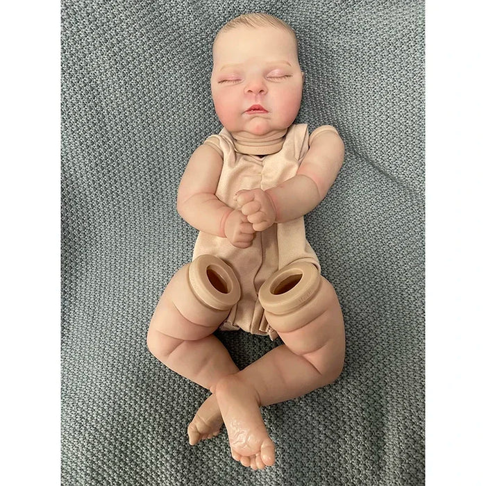 NPK 21inch Already Finished Painted Reborn Doll Parts Peaches  Cute Baby 3D Painting with Visible Veins Cloth Body Included