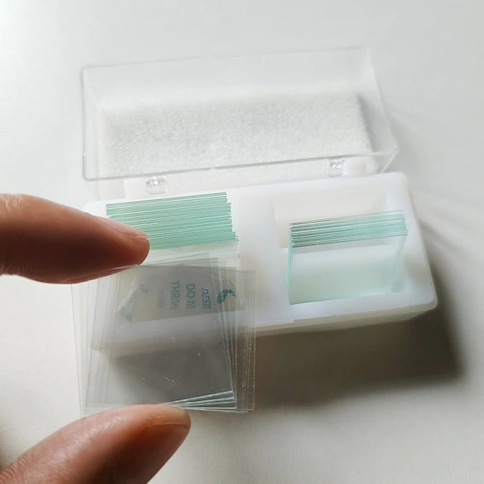 Biological Microscope Cover Slips Slides Glass for Preparation of Specimen 0.13-0.17 mm Thickness 100PCS 24x24 mm