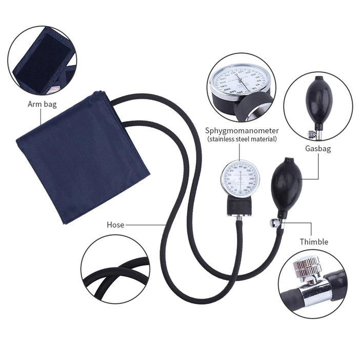 Manual Blood Pressure Monitor Diastolic Sphygmomanometer Medical Doctor Stethoscope Sphygmomanometer Cuff Home Health Monitor