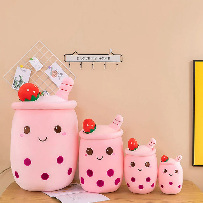 10-35cm Cute Milk Tea Pillow Kawaii Soft Stuffed Plush Toys Fruit Boba Tea Plushie Toy For Boys And Girls Birthday Gifts