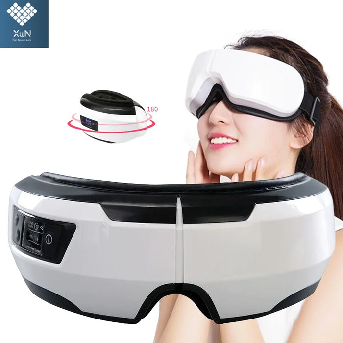 Eye Massager Vibration Therapy Air Pressure Heating Massage Relax Health Care Fatigue Stress Bluetooth Music Improve Vision