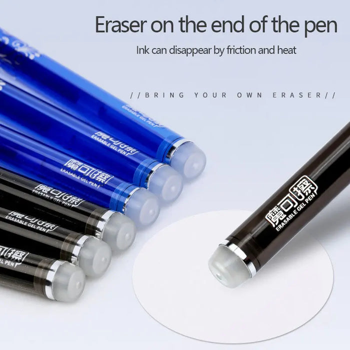 Erasable gel pens set 0.5 mm Fine point blue kawaii ballpoint pen for writing Korean Stationery Office school supplies