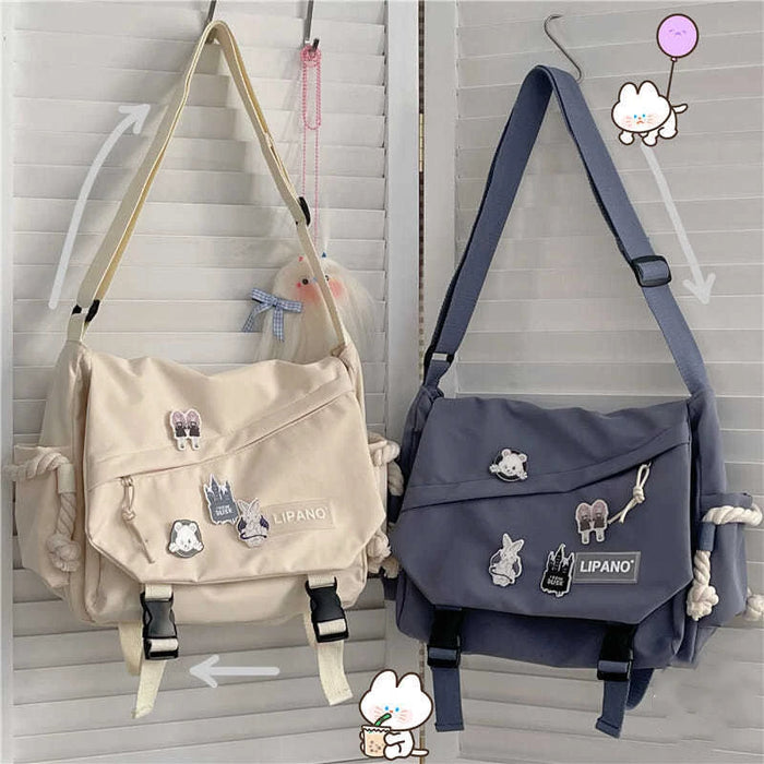 New Nylon Handbags Shoulder Bag Large Capacity Crossbody Bags for Teenager Girls Men Harajuku Messenger Bag Student School Bags