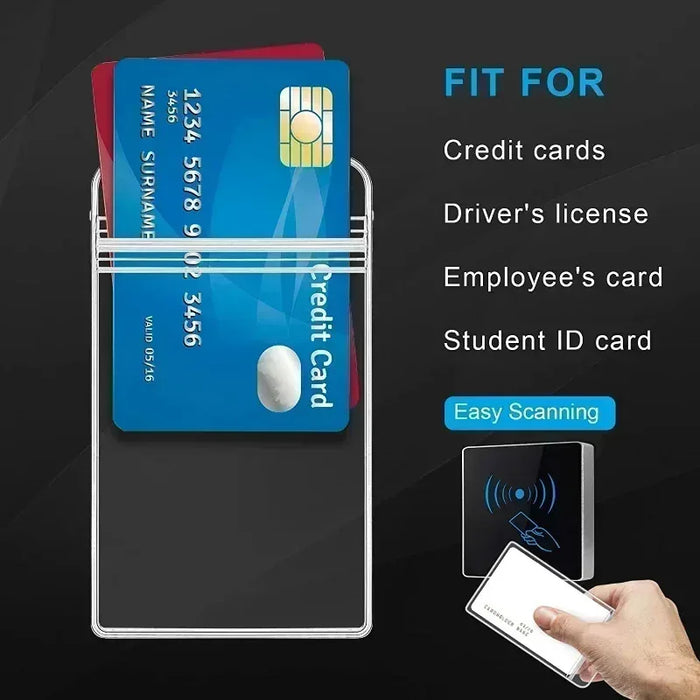 1/5/10PCS Waterproof Transparent Card Clip Plastic Protective Sleeve Bank Credit Card Protective Sleeve ID Card  Wallet