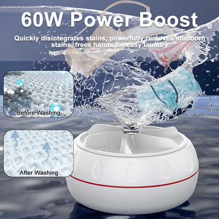 Mini Portable Washing Machines USB Rotating Turbo Fruit Kitchen Ultrasonic Dishwasher For Clothes Home Travel Remote Control 세탁기