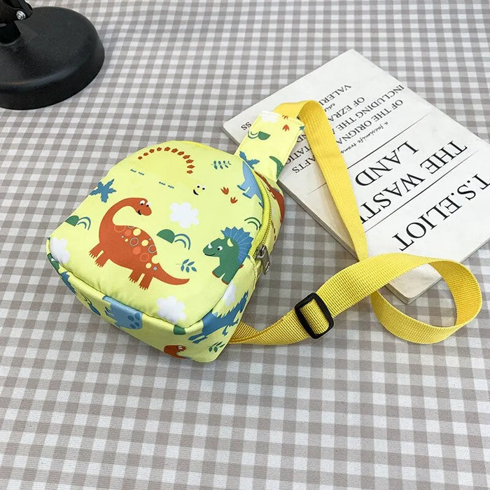 Children's Cute Dinosaur Shoulder Bags Baby Girls New Casual Boys Kids Chest Bag Coin Purse Nylon Handbags Small Messenger Bag