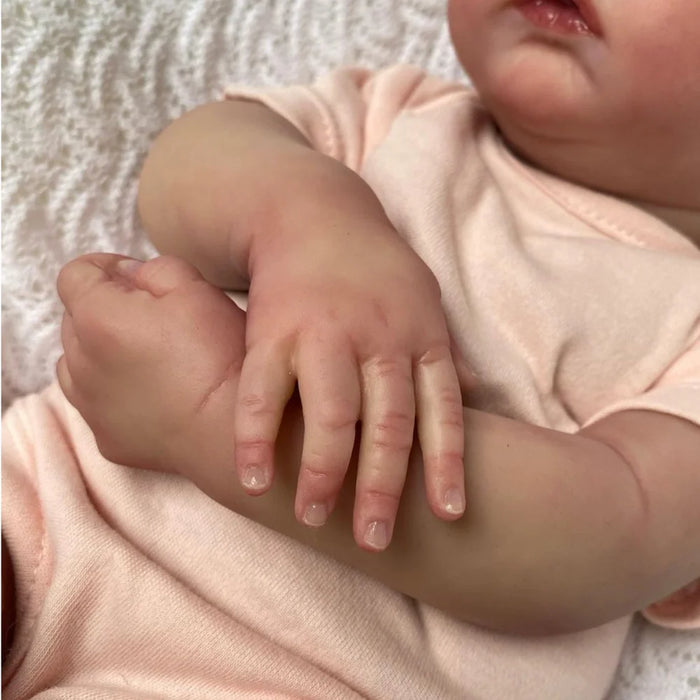 NPK 18inch Reborn Baby Doll Meadow Soft Body 100% handmade 3D Skin with Visbile Veins Collectible Art Doll Christmas Gift