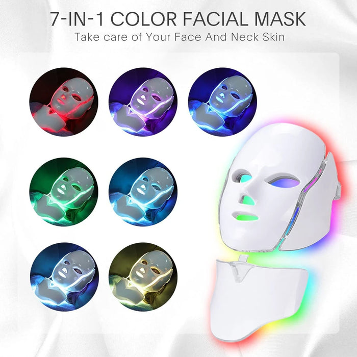 7 Colours LED Light Therapy Face Beauty Facial Devices Red Light Therapy Skin Care Led Mask Home Use Beauty Devices