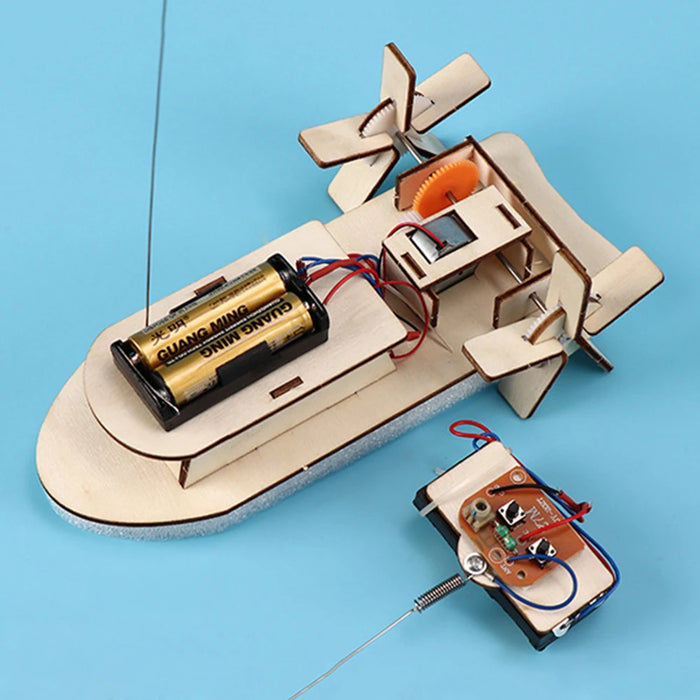 DIY Boat Model Science Toys Kids STEM Electric Educational Teaching Kit 3D Assemble Wooden Boat Toy Scientific Experiment Kit