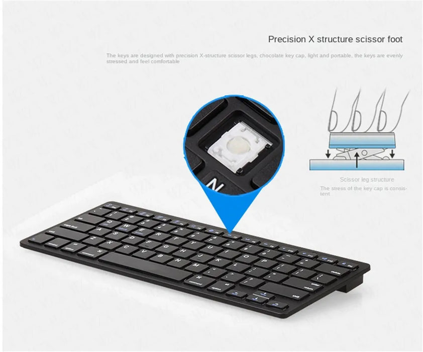 Wireless Blue-tooth Keyboard Mini Portable  PC Tablet Smart Cell Mobile Phone Computer DIP 78Key Desktop Laptop PC Accessories