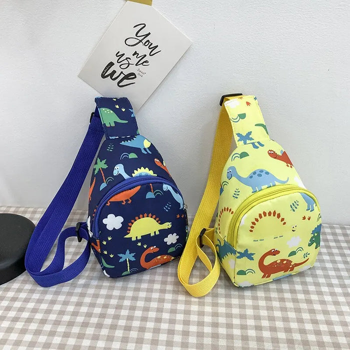 Children's Cute Dinosaur Shoulder Bags Baby Girls New Casual Boys Kids Chest Bag Coin Purse Nylon Handbags Small Messenger Bag