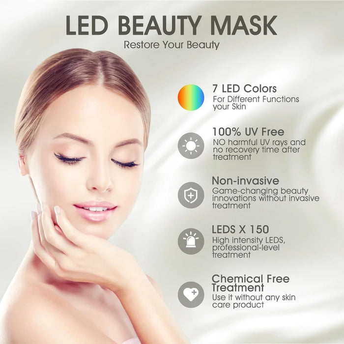 7 Colours LED Light Therapy Face Beauty Facial Devices Red Light Therapy Skin Care Led Mask Home Use Beauty Devices